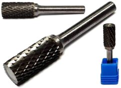 Fresa Lima rotativa para metal de acero 10x20mm, mango 6mm, cilíndrica