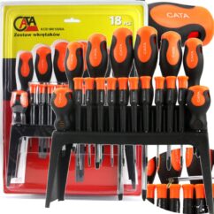 DESTORNILLADORES MAGNÉTICOS, PLANOS, CRUZADOS, DE PRECISIÓN, TORX, JUEGO DE DESTORNILLADORES 18 PZS + ESTANTE