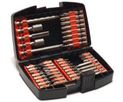 Puntas de destornillador 45 uds. juego de puntas, PLANAS, CRUZADAS, TORX, cortas + largas