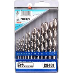 Brocas para metal 2-8 mm, juego de brocas 13 uds. HSS, Richmann
