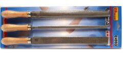 Limas, escofinas para madera, juego de 3 limas, planas, redondas, semiredondas