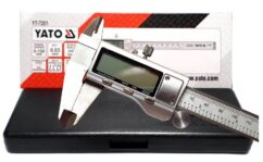 Pie de rey electrónico LCD 150 mm, acero 0,02 mm, YATO