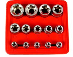 LLAVES VASO TORX E4-E24 1/4' 3/8' 1/2' JUEGO 14 ELEMENTOS