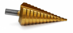 PASO ARBOL NAVIDAD BROCA CÓNICA HSS + TITANIO 4-39mm para metal, acero