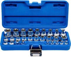 JUEGO DE VASOS TORX E4-E24 1/4+3/8+1/2' 28 EL. BGS-Alemania