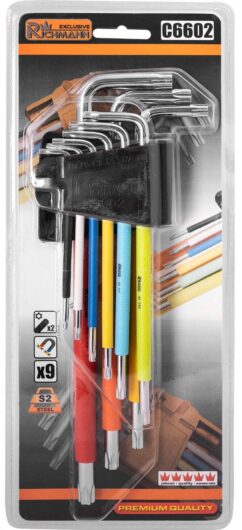 LLAVES TORX COLOR S2 LARGAS T10-50 9 UD. RICHMANN