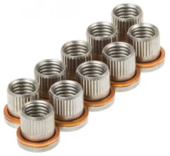 CASQUILLOS DE INSERCIÓN M9x1,25 PARA REPARACIÓN DE ROSCA DE PINZA DE FRENO 10 uds.