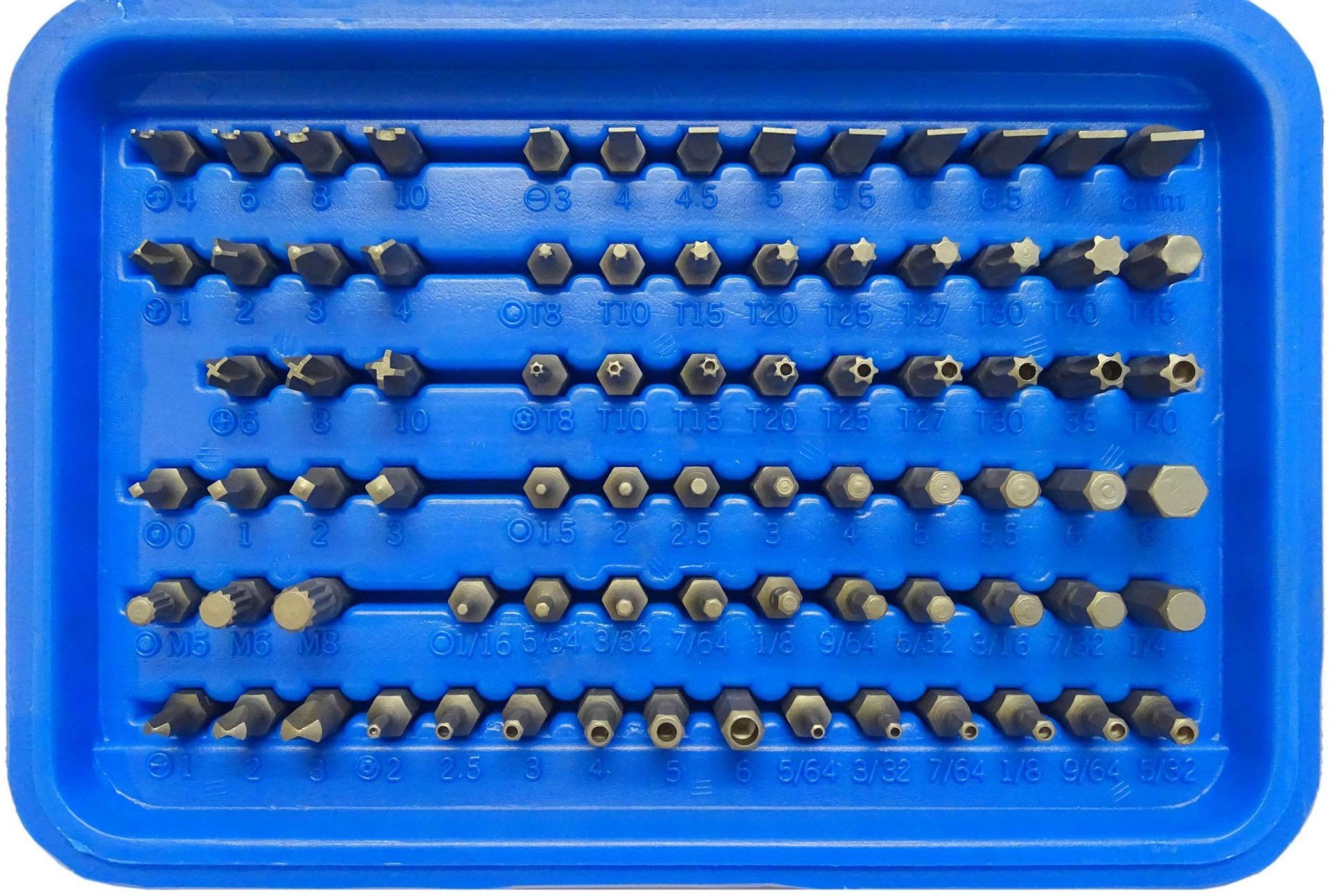 PUNTAS IMBUS, TORX, PLANAS, CRUZADAS, etc. JUEGO DE PUNTAS 1/4' 25mm 100 uds. CONDOR-Alemania - Imagen 4