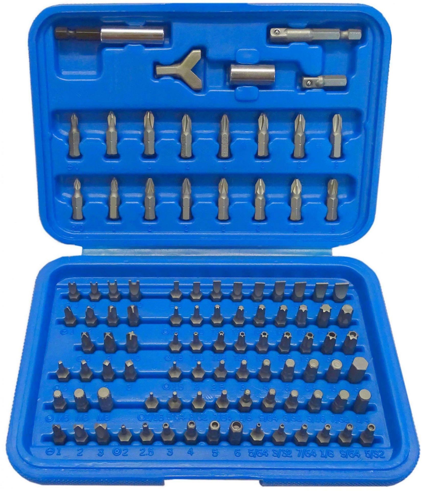 PUNTAS IMBUS, TORX, PLANAS, CRUZADAS, etc. JUEGO DE PUNTAS 1/4' 25mm 100 uds. CONDOR-Alemania