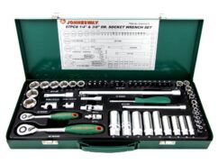 Juego de llaves de vaso 4-24mm 57 uds. Torx de 1/4' y 3/8', llave Allen, trinquetes Jonnesway