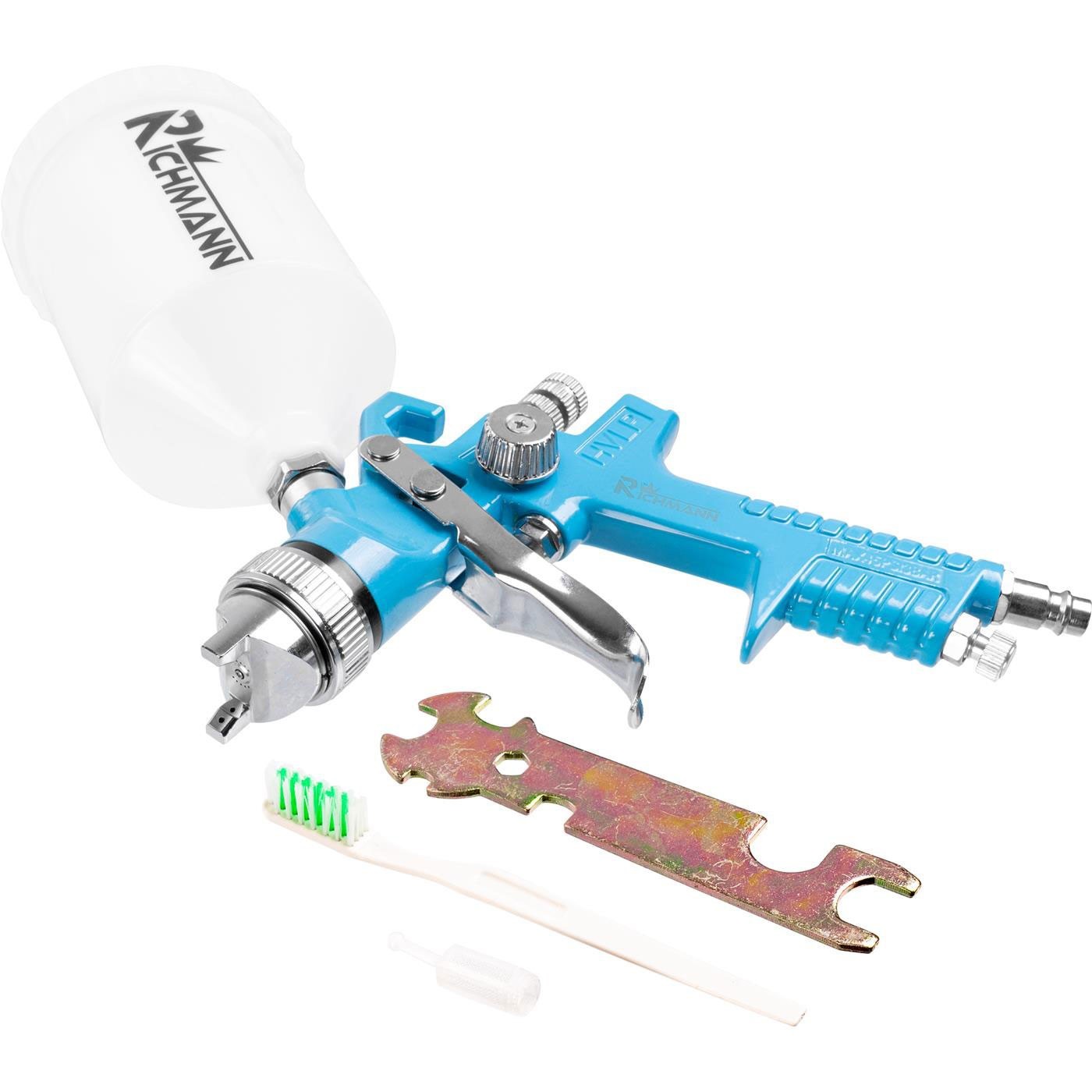 PISTOLA DE PINTURA MINI BOQUILLA 0.8mm 150ml BAJA PRESIÓN HVLP - Imagen 7