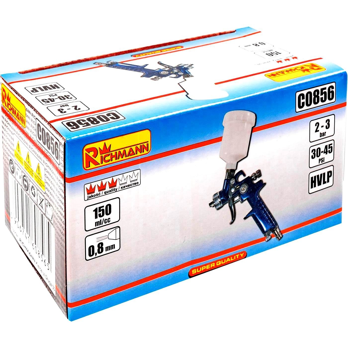 PISTOLA DE PINTURA MINI BOQUILLA 0.8mm 150ml BAJA PRESIÓN HVLP - Imagen 11