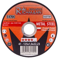 DISCO CORTE METAL ACERO 125x1.0 POLONIA, MACIZO