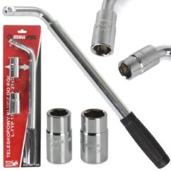 LLAVE DE RUEDA TELESCÓPICA EXTENSIBLE 2 vasos 17-19-21-23mm