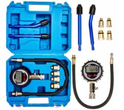 COMPROBADOR DE NIVEL DE COMPRESIÓN LCD, MEDIDOR DE GASOLINA 14BAR