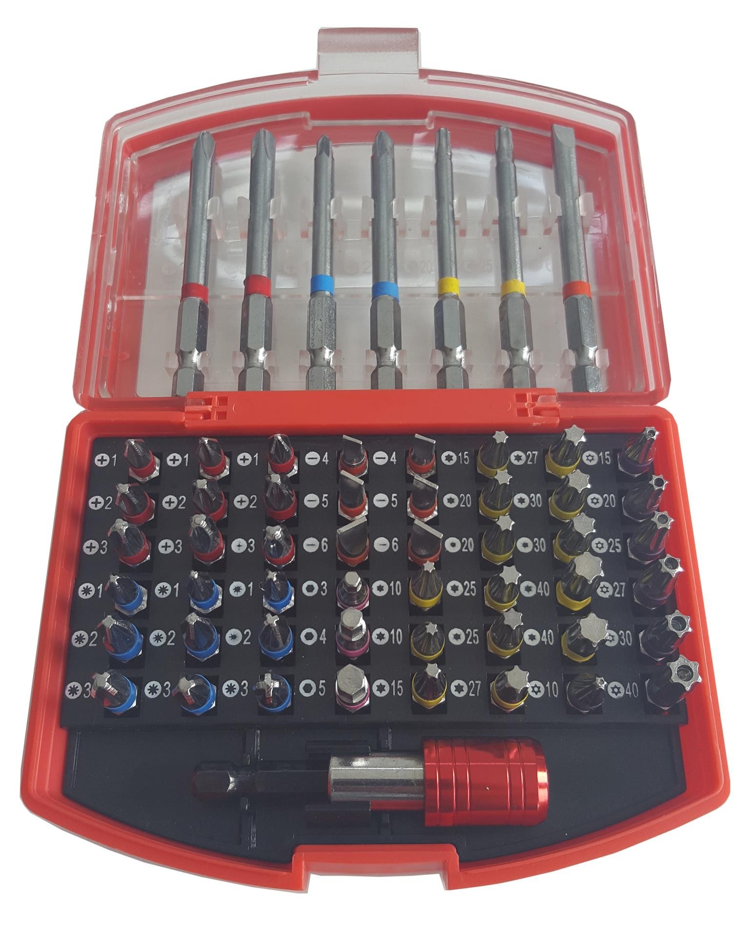 PUNTAS PLANAS IMBUS TORX PH PZ JUEGO DE PUNTAS + ADAPTADOR, 56 uds. - Imagen 6