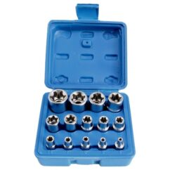 LLAVES VASOS TORX E4-E24 JUEGO DE 14 UNIDADES.