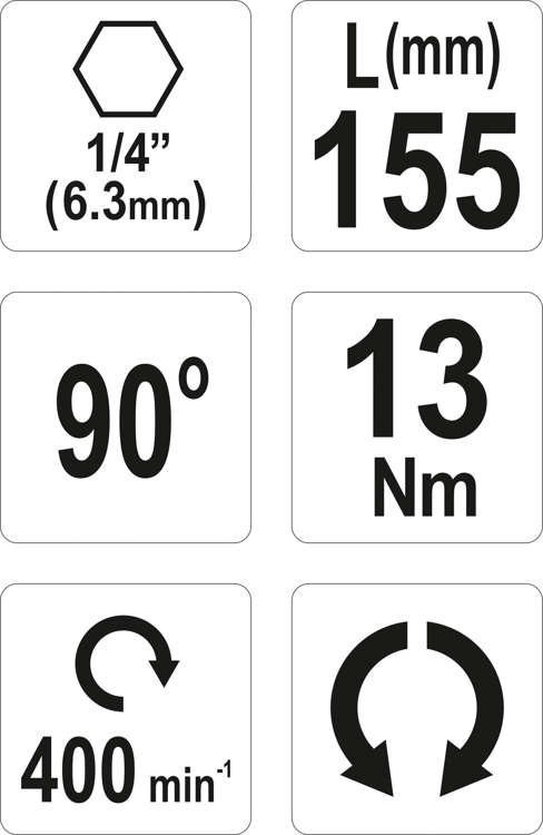 ADAPTADOR ANGULAR PARA PUNTAS YATO DE 37 MM 1/4'' - Imagen 5