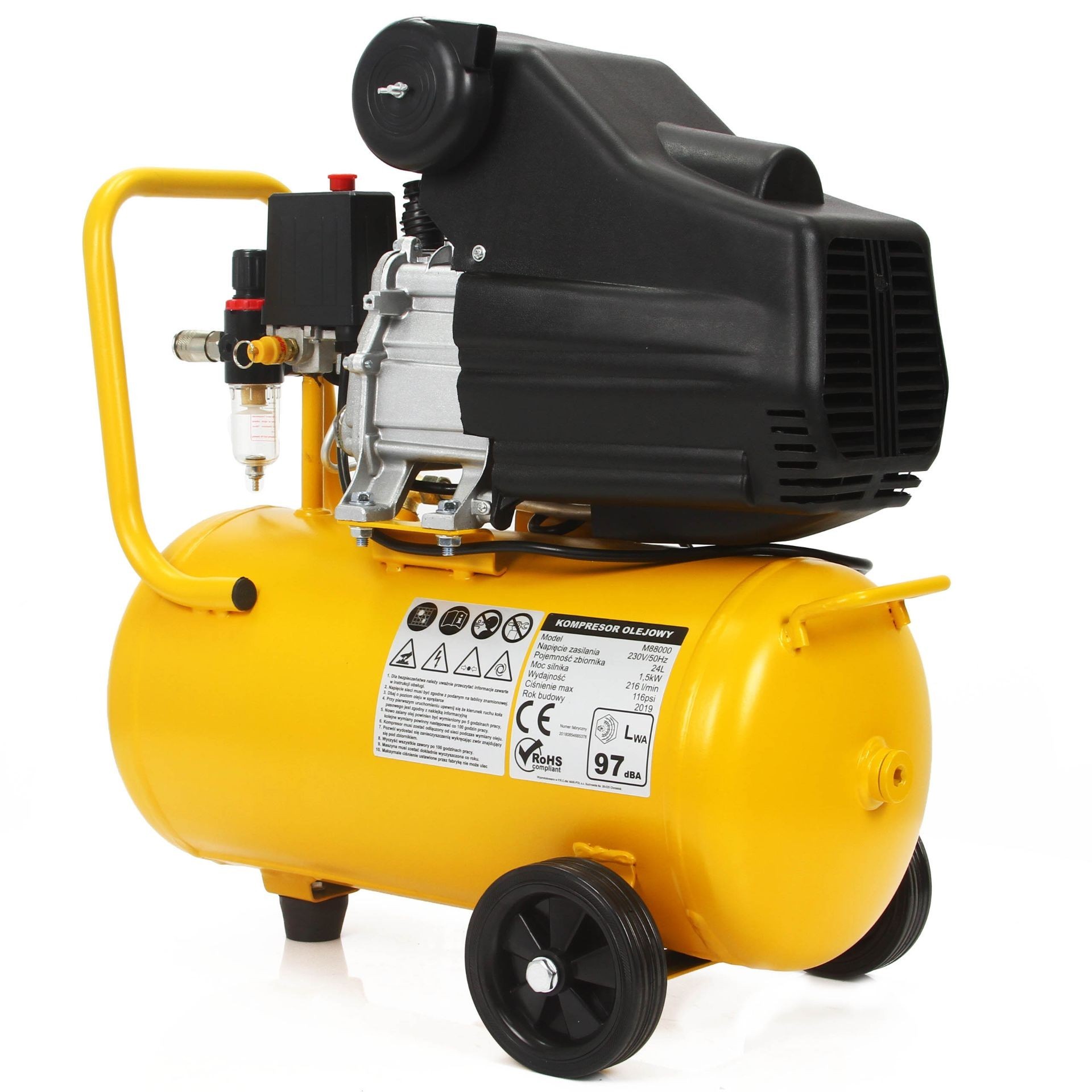 COMPRESOR DE ACEITE 24L 1,5 kW 8 Bar - Imagen 4