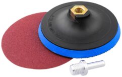 DISCO VELCRO 125MM AMOLADORA + ADAPTADOR