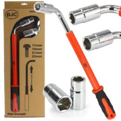 LLAVE DE RUEDA EXTENSIBLE TELESCÓPICA TIPO L + VASO