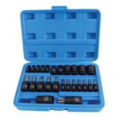 LLAVES VASO TORX/E 1/4"+3/8"+1/2" - JUEGO DE 25 ELEMENTOS.