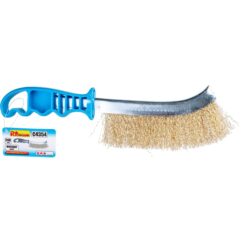 CEPILLO DE ALAMBRE DE LATON 240MM MANGO DE PLÁSTICO