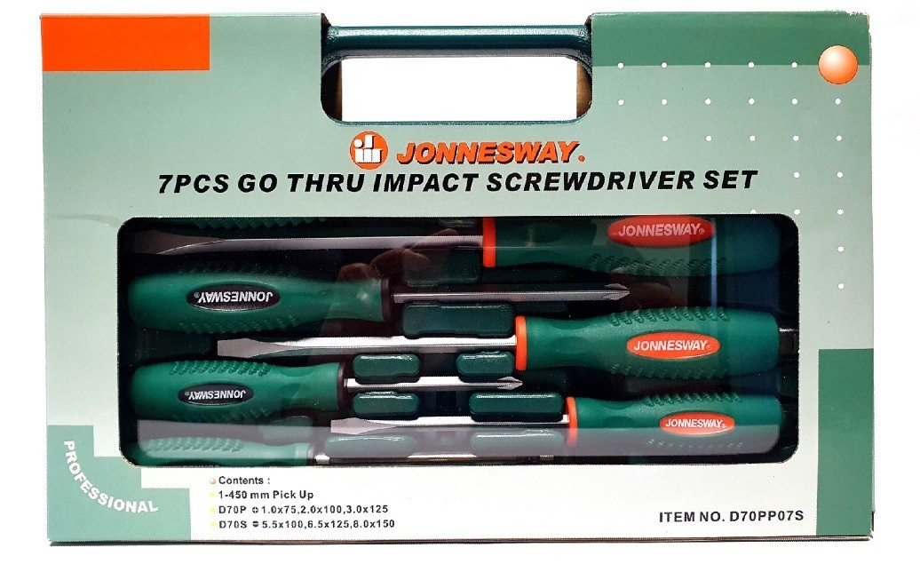 JUEGO DE DESTORNILLADORES COLADORES 7 pzs JONNESWAY, PROFI - Imagen 10