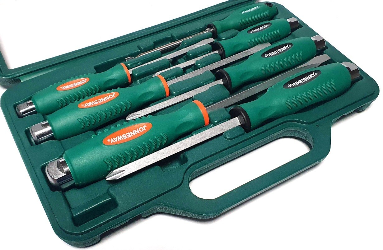 JUEGO DE DESTORNILLADORES COLADORES 7 pzs JONNESWAY, PROFI - Imagen 6