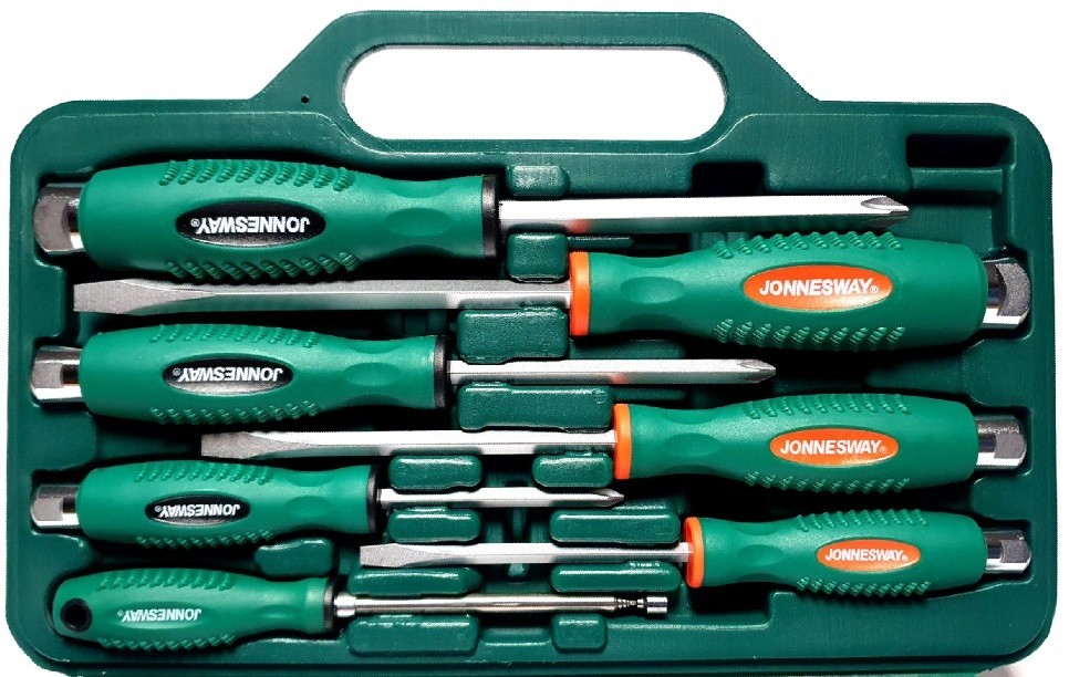 JUEGO DE DESTORNILLADORES COLADORES 7 pzs JONNESWAY, PROFI