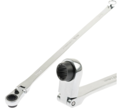 LLAVE DE ANILLO EXTRA LARGA CON TRINQUETE ROTO 17mm x 435mm
