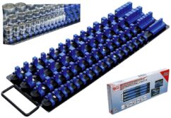 Rieles porta enchufes 80 uds. 1/4' 3/8' 1/2' BGS-Alemania