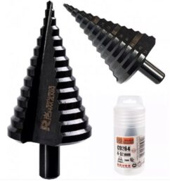 Broca escalonada cónica para metal 4-52 mm HSS RICHMANN