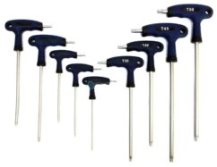 LLAVES TORX CON ORIFICIO T10-T50 LLAVES DESTORNILLADORES 9 ELEMENTOS.