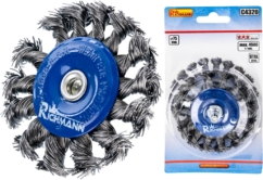 CEPILLO DE ACERO PARA TALADRO DE DISCO ALAMBRE TRENZADO 75 MM