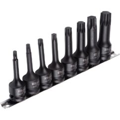 LLAVES DE IMPACTO TORX T30-T80 1/2' JUEGO DE 8 CR-MO