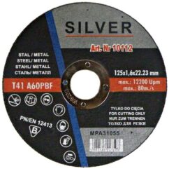 Disco de 125x1,6 mm para cortar y desbastar metal y acero