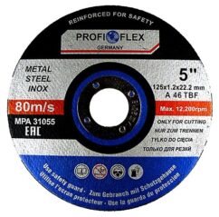 Disco corte metal 125x1.2mm Profi Flex