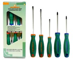 DESTORNILLADORES DESTORNILLADORES PLANOS CRUZ 5PCS JONNESWAY
