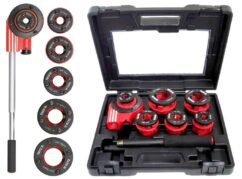 Roscador de tubos manual 1/4'-5/4' 8 uds. Kit de roscado