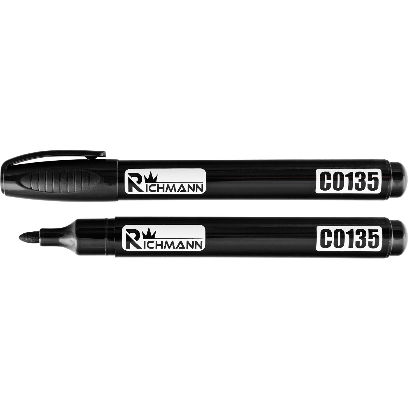 Rotulador de construcción permanente negro, resistente al agua, grueso, 2 mm, 12 uds. Richman - Imagen 4