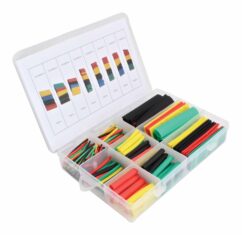 TUBOS TERMORETRÁCTILES 328 PIEZAS, TAMAÑOS MEZCLADOS