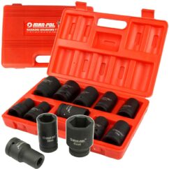 Juego de vasos de impacto 17-41 mm 1" 10 uds.