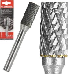 Fresa Lima rotativa para metal, acero A1020, tungsteno cilíndrico de 6 mm