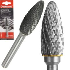 Fresa Lima rotativa para metal, acero H1232, tungsteno de 6 mm