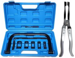Juego de extractor de válvulas de culata + alicates para juntas