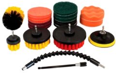 Cepillos de limpieza para taladro y destornillador, 21 piezas. +1/4' extensión
