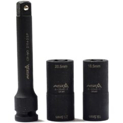 Vasos de impacto ALUFELG FORD 18,5/19,5/20,5/21,5mm + alargador 1/2' Asta