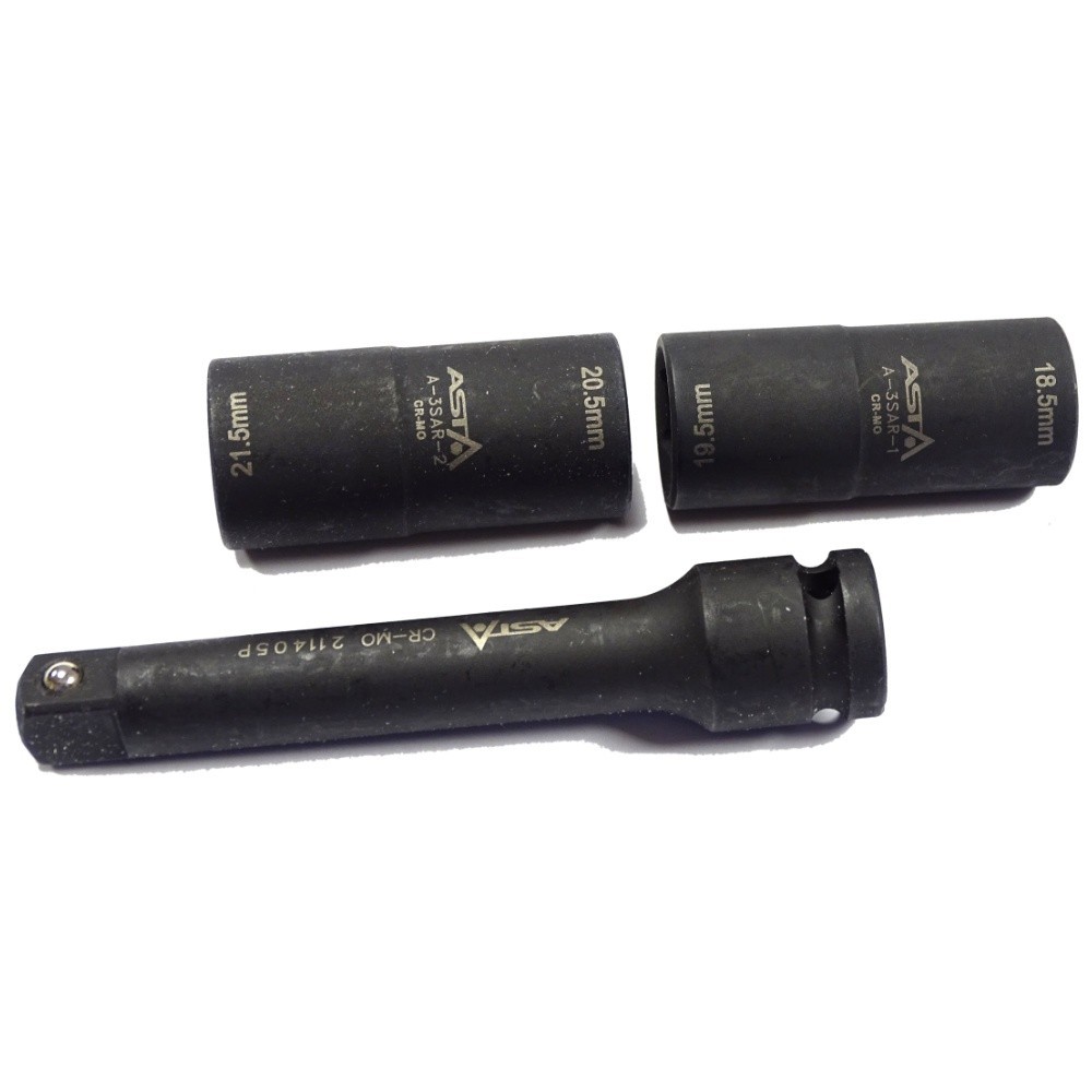 Vasos de impacto ALUFELG FORD 18,5/19,5/20,5/21,5mm + alargador 1/2' Asta - Imagen 7