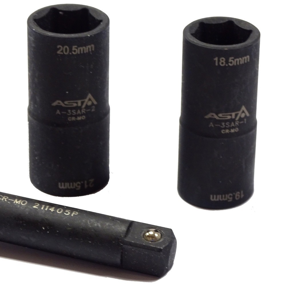 Vasos de impacto ALUFELG FORD 18,5/19,5/20,5/21,5mm + alargador 1/2' Asta - Imagen 8